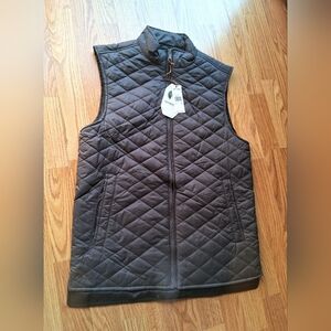 P. NWT Weatherproof Brand Quilted Gray Vest Sz S Msrp $70